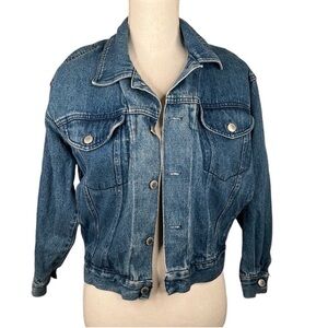 Urban Equipment World Wear Denim Button Down Long Sleeve Jean Jacket Size Medium